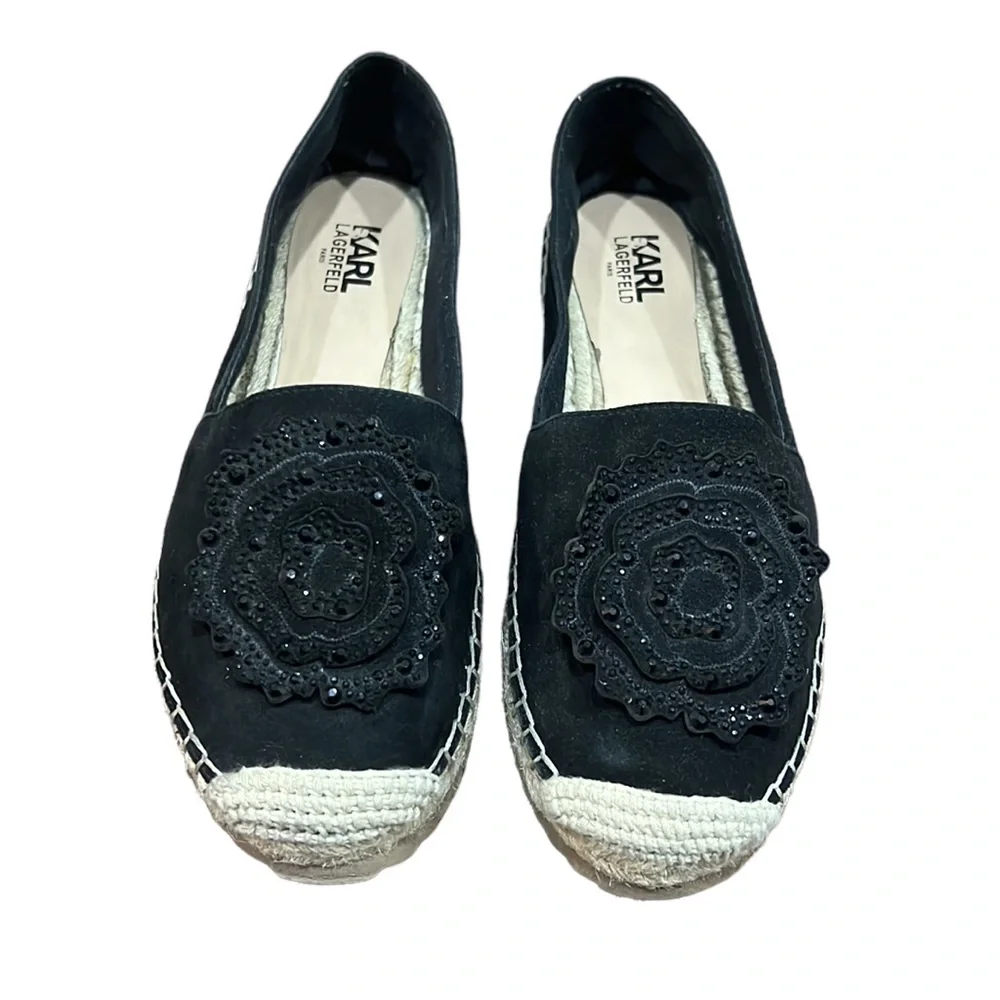 Karl Lagerfeld Abby Flower Espadrilles Size 9.5